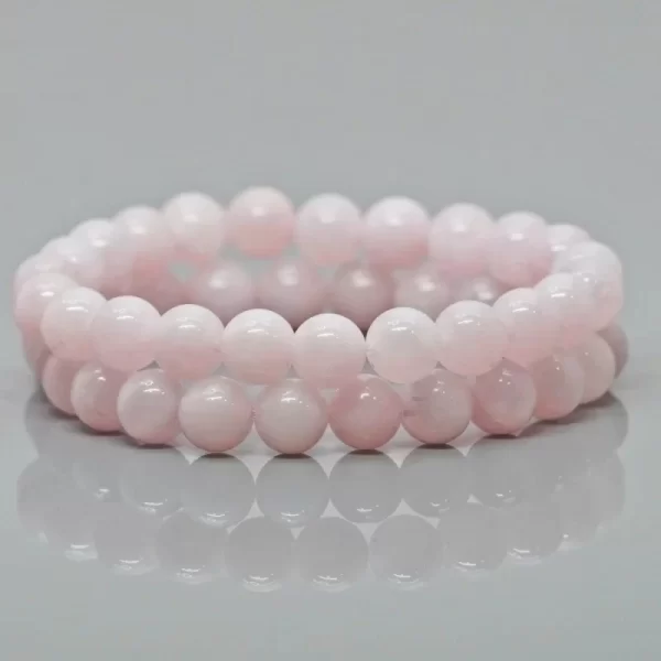 Rose Quartz Gemstone Beads Stretch Bracelet