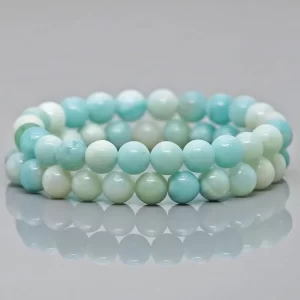 Natural Amazonite Gemstone Beads Stretch Bracelet