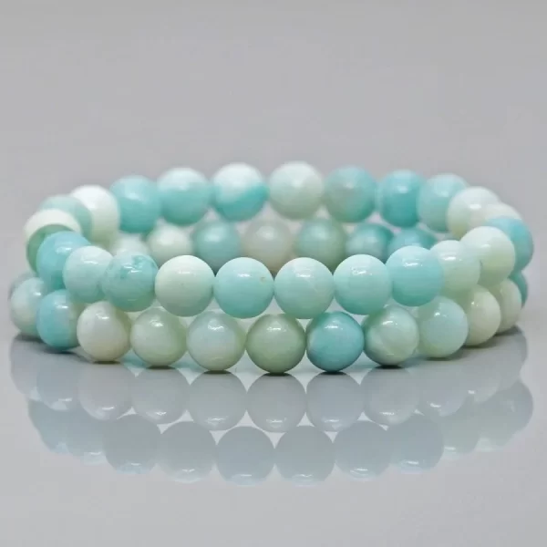 Natural Amazonite Gemstone Beads Stretch Bracelet