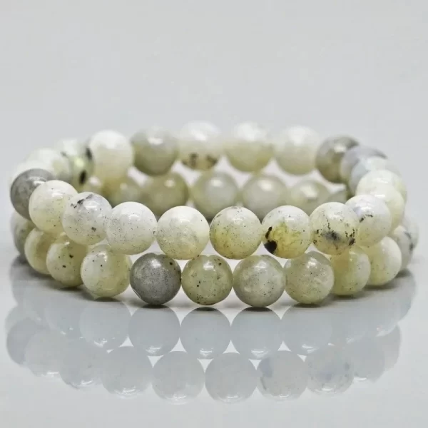 Natural Labradorite Gemstone Beads Stretch Bracelet