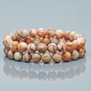 Natural Web Jasper Gemstone Beads Bracelet