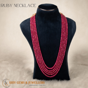 Natural Ruby Gemstone Beads Necklace Jewelry